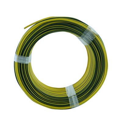 Yellow Green Grounding Cable 0.5mm2 Earth Flexible PVC Copper Wire