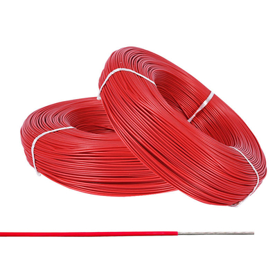 Red AC 600V High Temp Lead Wire Stranded 30 AWG Insulated Wire