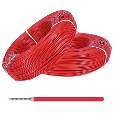 High Temperature 20 Gauge Copper Wire PFA Coated Red Color